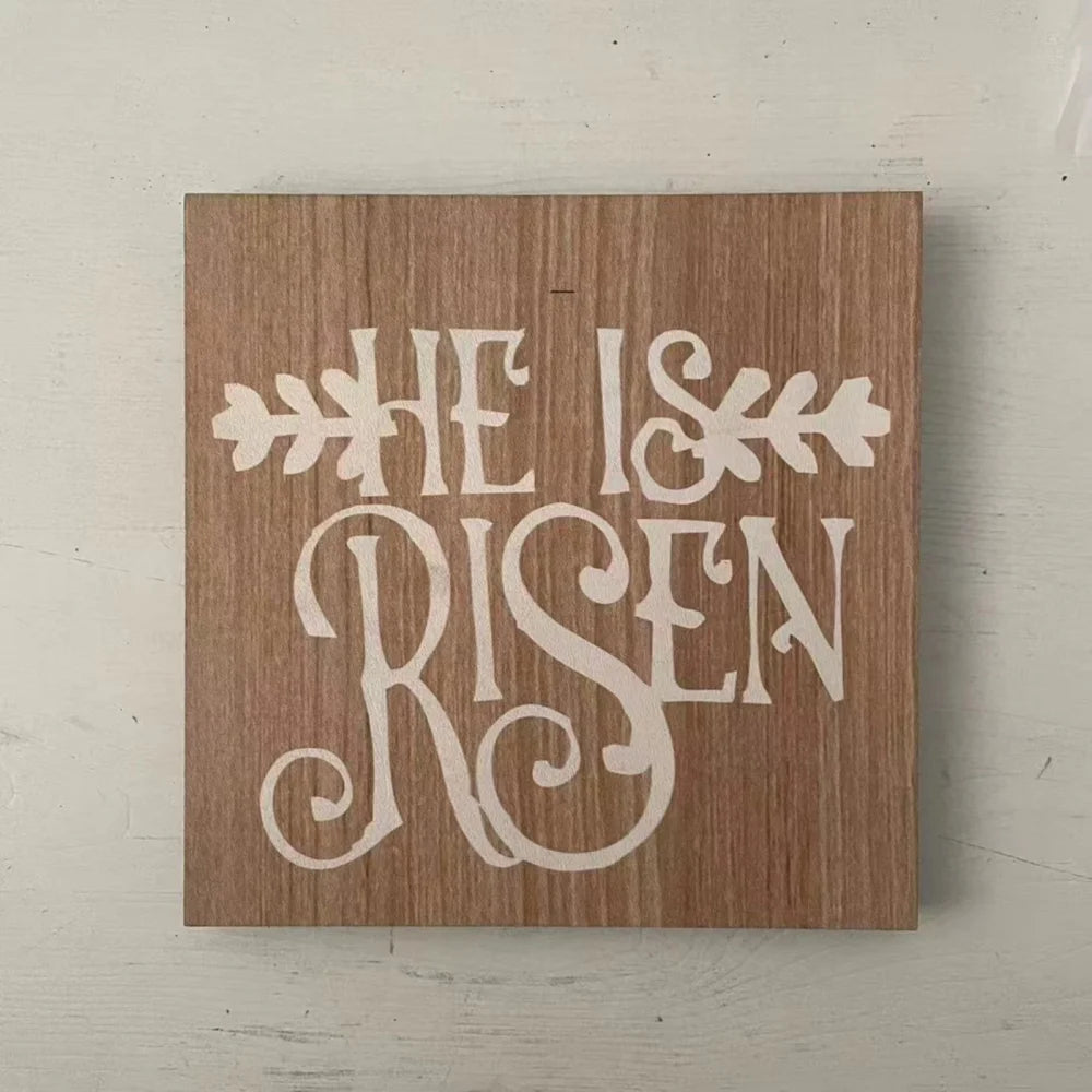 Easter Resurrection Scene - Spring Easter Cross Risen Figurine Decor Nativity Set, Easter Decorations for the Home, Easter Table Ornament, Easter Crafts, Table Centerpiece for Tabletop
