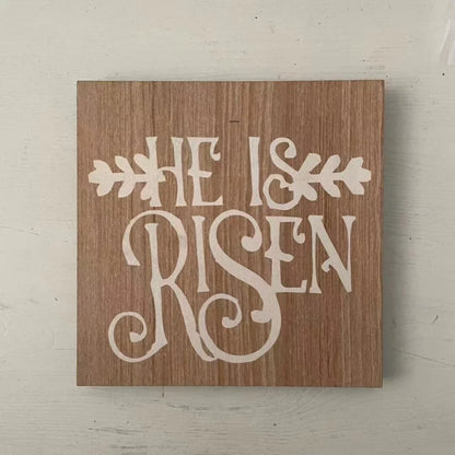 Easter Resurrection Scene - Spring Easter Cross Risen Figurine Decor Nativity Set, Easter Decorations for the Home, Easter Table Ornament, Easter Crafts, Table Centerpiece for Tabletop