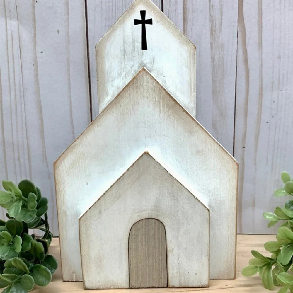 Easter Resurrection Scene - Spring Easter Cross Risen Figurine Decor Nativity Set, Easter Decorations for the Home, Easter Table Ornament, Easter Crafts, Table Centerpiece for Tabletop